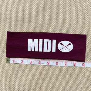 headband Lacrosse stretch cotton burgundy white
